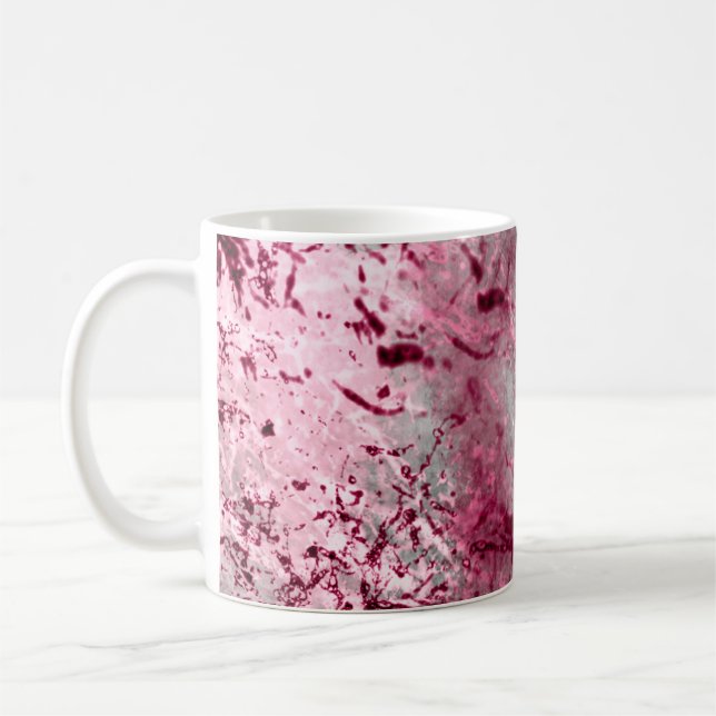pink backgroundart, deco, pattern, abstract, aged, coffee mug (Left)