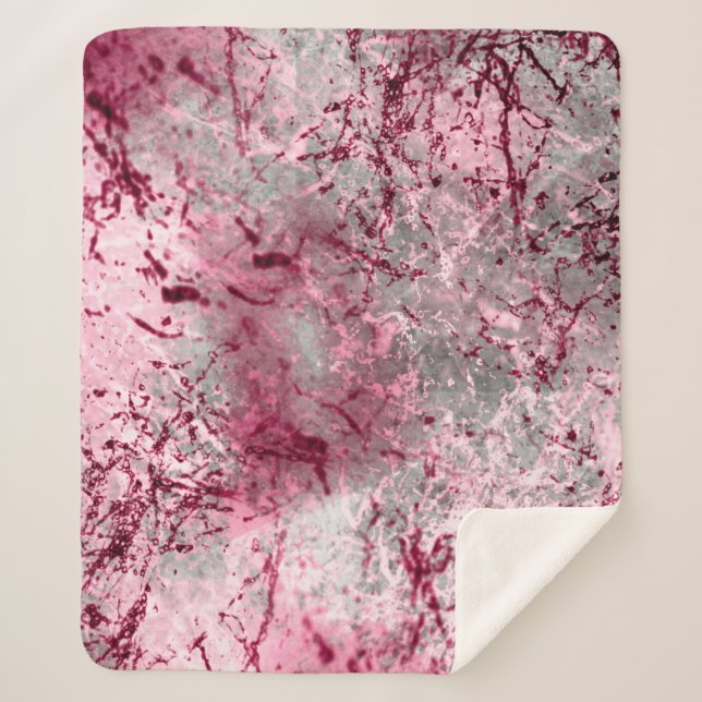 pink backgroundart, deco, pattern, abstract, aged, sherpa blanket (Front)