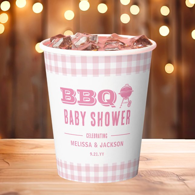 Pink Backyard BBQ Baby Shower  Paper Cups (Creator Uploaded)
