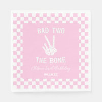 Pink Bad Two The Bone Skeleton 2nd Birthday Party
