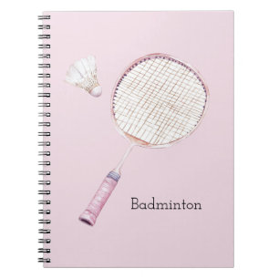 Pink Badminton Sports Notebook