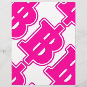 PINK BAHT SIGN ฿ Thai Money Currency ฿