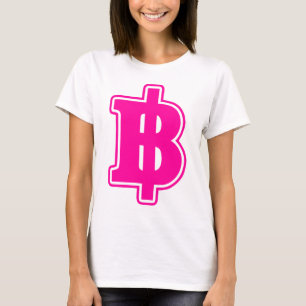 PINK BAHT SIGN ฿ Thai Money Currency ฿ T-Shirt