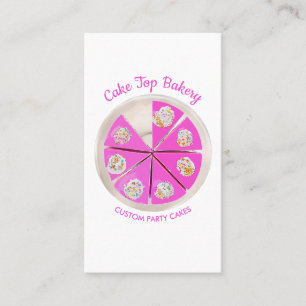 Pink Bakery Pastry Chef Berry Cheesecake Business Card