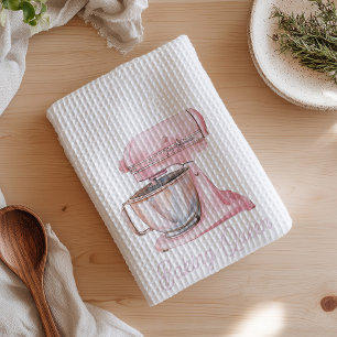 Pink Baking Queen Stand Mixer Tea Towel