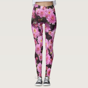 Pink Ball Chrysanthemum Legging