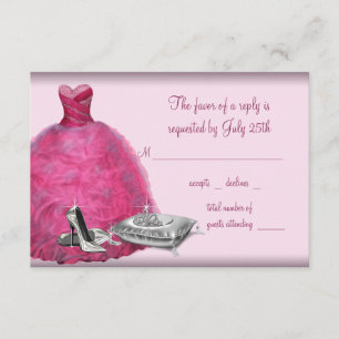 Pink Ball Gown High Heel Shoes Quinceanera RSVP