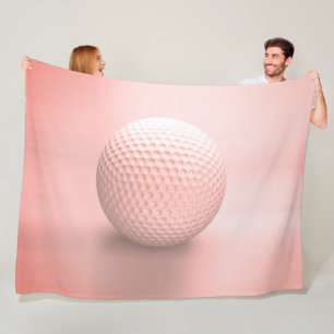 Pink Ball Ladies Golf Fleece Blanket