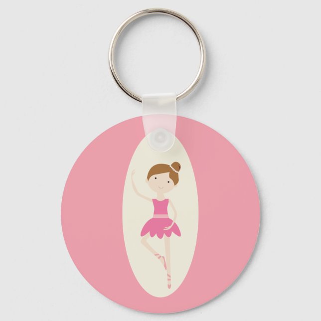 Pink Ballerina 1 Keychain (Front)