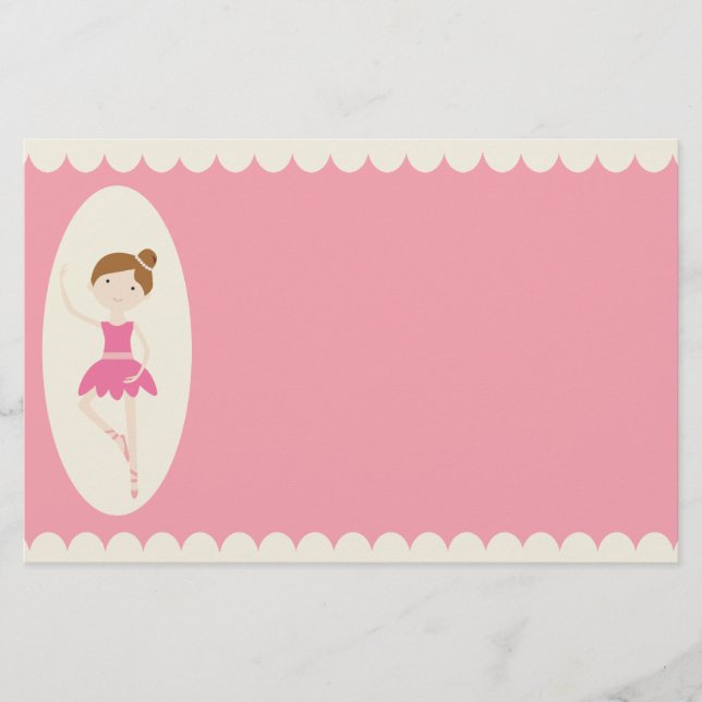 Pink Ballerina 1 Stationery (Front)