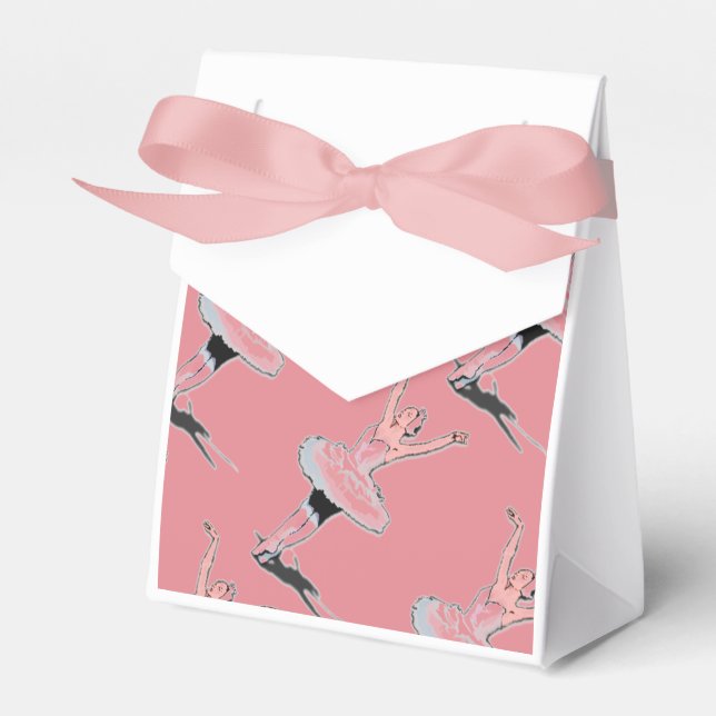 Pink Ballerina Ballet Birthday Party Favours Boxes (Front Side)