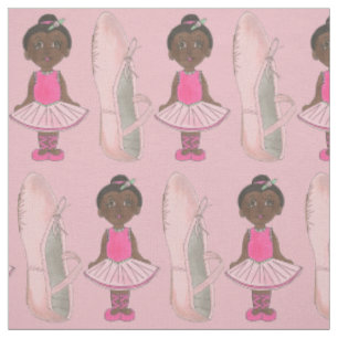 Pink Ballerina Ballet Slipper Tutu Dance Recital Fabric