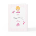 Pink Ballerina Birthday Party Greeting