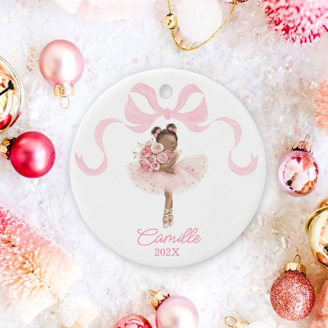 Pink Ballerina Christmas Ornament Keepsake (Pink Ballerina Christmas Ornament)