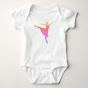 Pink Ballerina New Year Wishes Baby  Bodysuit