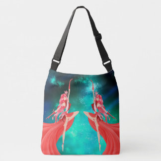 Pink Ballerina Night Sky Crossbody Bag