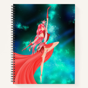 Pink Ballerina Night Sky Notebook