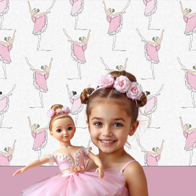Pink Ballerina Pink Dancer Girl Tissue Paper (Creator Uploaded)