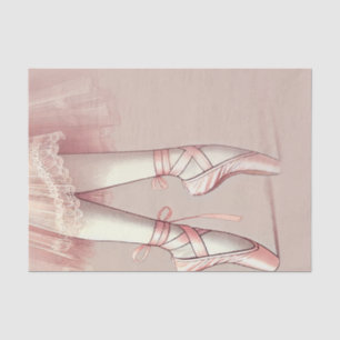 Pink Ballerina Pointed Toes Birthday Party Tissue Paper