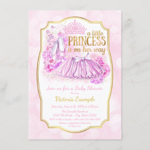 Pink Ballerina Princess Baby Shower Invitation