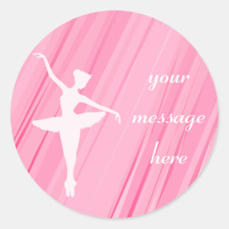 Pink Ballerina Silhouette Stickers