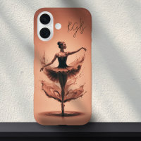 Pink Ballerina Splash Custom Initials Ballet