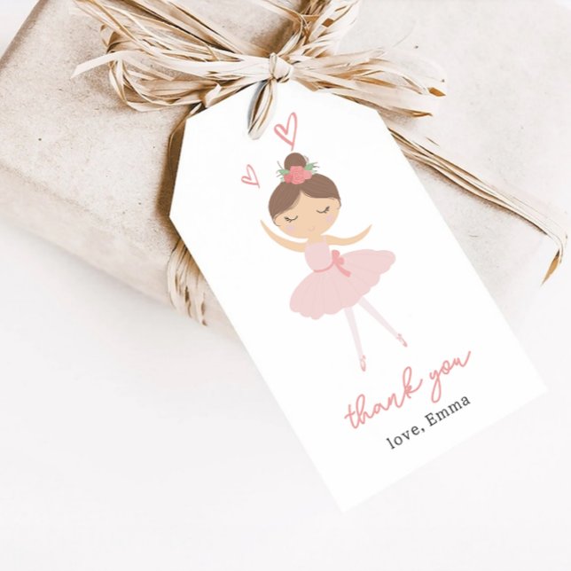 Pink Ballerina Thank you Gift Tags (Creator Uploaded)