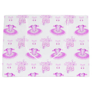 Pink Ballerina Tutu & Shoes Ballet Large Gift Bag