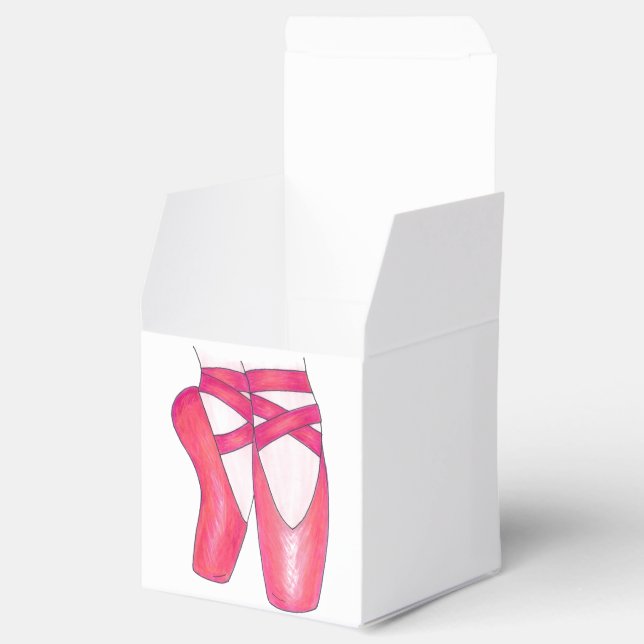 Pink Ballet Ballerina Pointe Shoes Dance Teacher Favour Box (Opened)