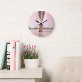 Pink Ballet Ballerina Wall Clock