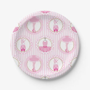 Pink Ballet Dancing - Ballerina Tutu Dancer Paper Plate