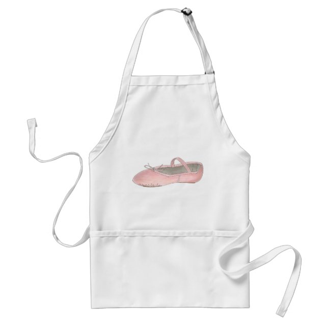 Pink Ballet Shoe Slipper Dance Teacher Ballerina Standard Apron (Front)
