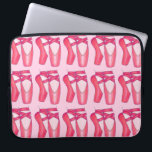 Pink Ballet Shoe Slippers Dance Teacher Ballerina Laptop Sleeve<br><div class="desc">Sleeve features an original illustration of a row of pink ballet pointe shoes. Great for your favourite dancer or dance teacher!

Don't see what you're looking for? Need help customising your design? Click the "ask this designer" button to have something designed just for you.</div>