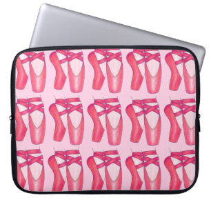 Pink Ballet Shoe Slippers Dance Teacher Ballerina Laptop Sleeve