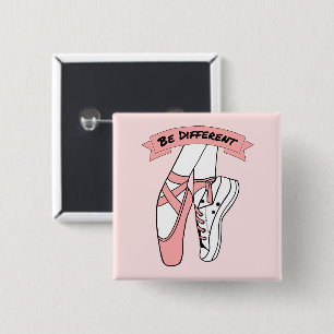 Pink Ballet Shoes 15 Cm Square Badge