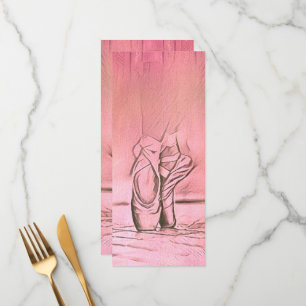 Pink Ballet Shoes Ballerina Menu