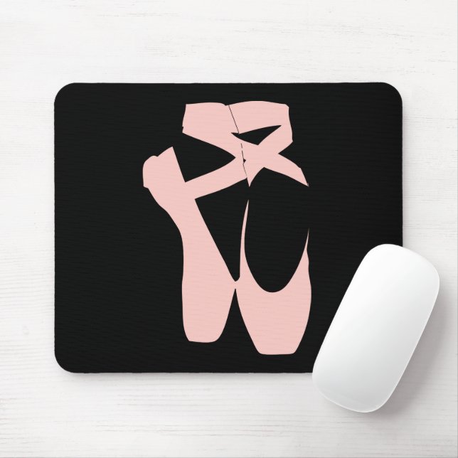 Pink ballet shoes ballet dancer mouse mat (With Mouse)