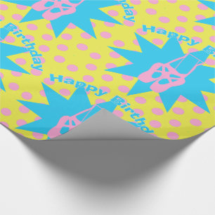 Pink Ballet Shoes Happy Birthday  Dancer Wrapping Paper