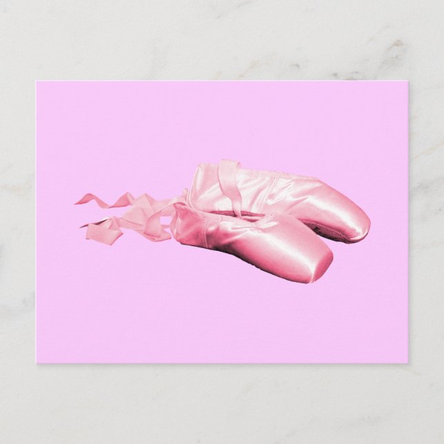 Pink Ballet Shoes Postcard (Front)