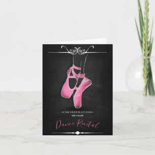 Pink Ballet Slipper Black Card