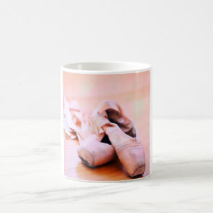 Pink Ballet Slipper Pointe Shoes Dance Template Coffee Mug