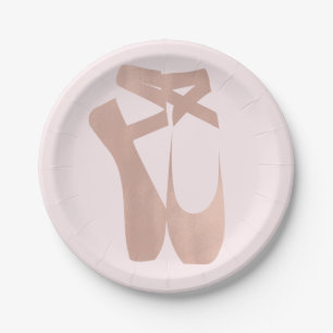 Pink Ballet Slippers Ballerina Birthday Party Paper Plate