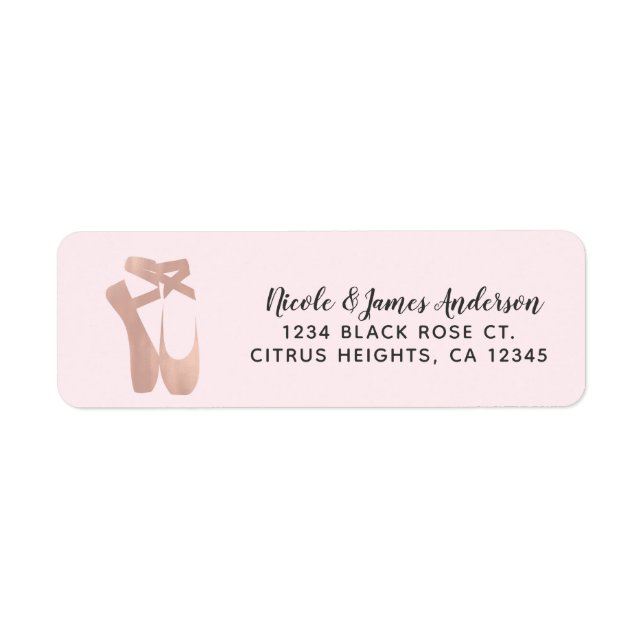 Pink Ballet Slippers Ballerina Rose Gold Dance (Front)