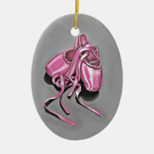 Pink Ballet Slippers Ceramic Tree Decoration