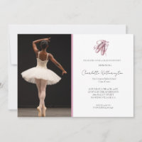 Pink Ballet Slippers Photo Graduate