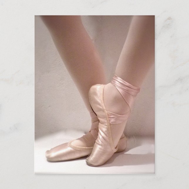 Pink Ballet Slippers Postcard (Front)