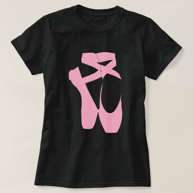 Pink Ballet Slippers T-Shirt (Design Front)