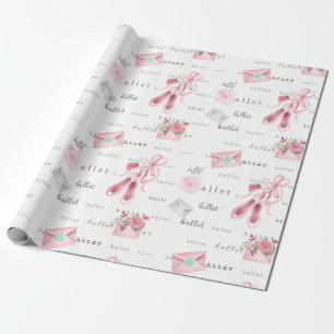 Pink Ballet Slippers Wrapping Paper