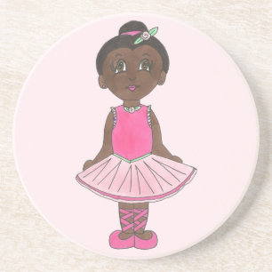 Pink Ballet Tutu Costume Ballerina Dance Recital Coaster
