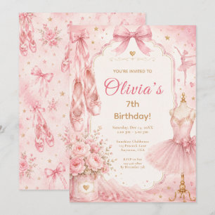Pink Ballet Tutu Party Invitation